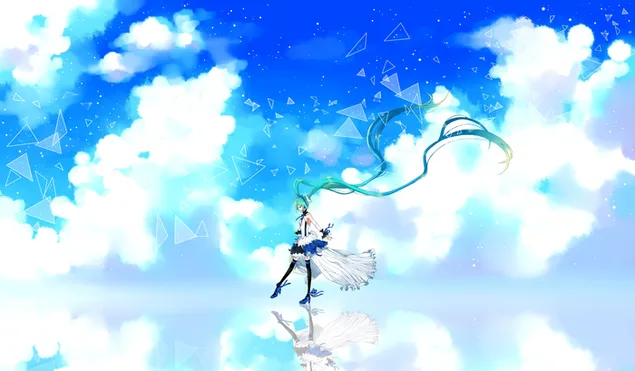 Hatsune Miku y el cielo azul