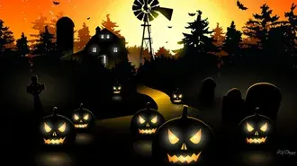 Tapeta Strašidelná halloweenská farma HD