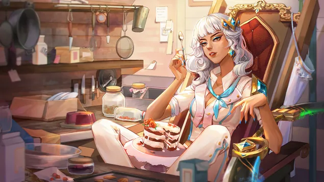 Havoc in de keuken 'Qiyana' - League of Legends (LOL) 4K achtergrond
