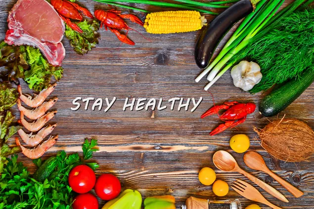 Makanan Sehat, Sayur, Buah, Daging dan Seafood unduhan