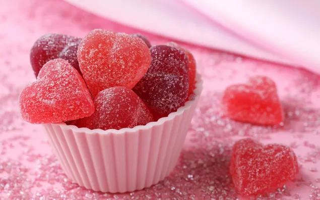 Gula hati untuk Valentine 2K kertas dinding
