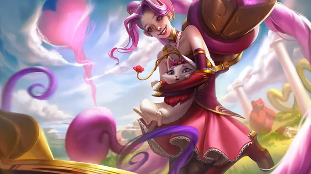 Cercador de cors 'Jinx amb Yuumi' - League of Legends (LOL) 4K fons de pantalla
