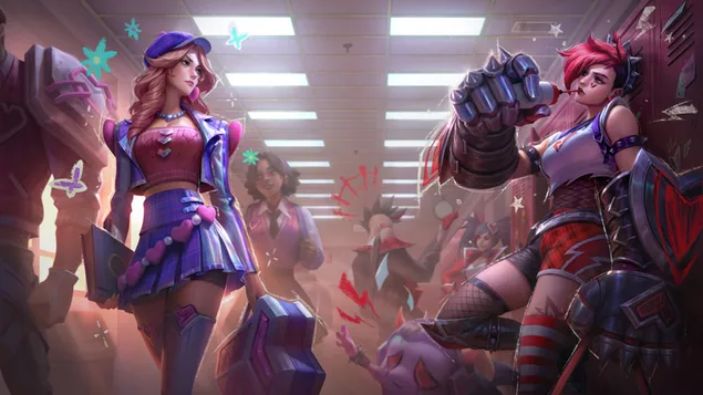 heartthrob 'caitlyn' met heartache 'vi' (valentine skin) - league of legends (lol) download