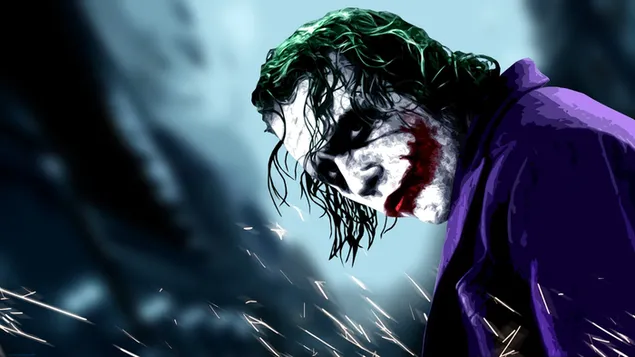 Heath ledger as the joker poster 4K wallpaper