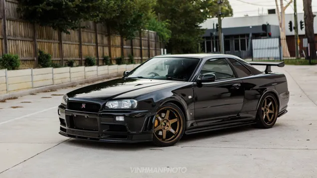 黒の日産スカイライン gt-r r34 v-spec II ニュル ダウンロード