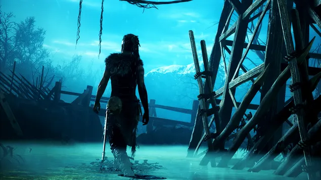 地獄之刃：塞娜的犧牲 - 藝術品 2K 壁紙