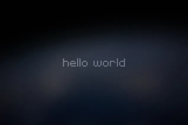 Hình nền Hello World Dark 4K