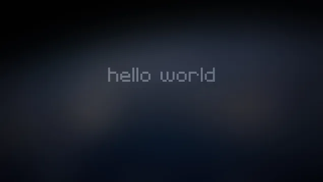 Hello world text on gray background download