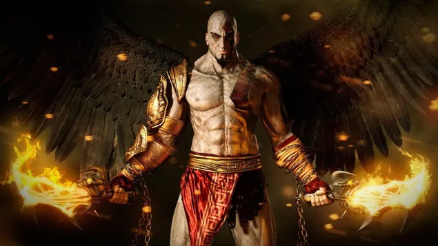 Held karakter mannelijke illustratie god van gar, kratos download