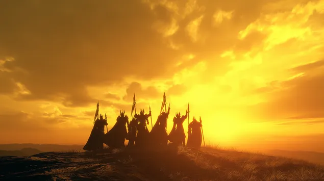 eroikoi polemistes skiagraphemenoi ston orizonta sto phlogero eliobasilema lepse