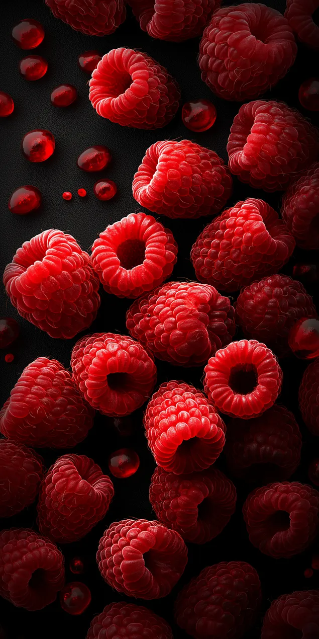 frutas vermelhas e gotas de alto contraste em uma superficie escura e dramatica download