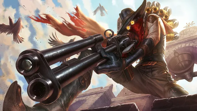 High Noon 'Jhin' Splash Art - League of Legends (LOL) 4K pozadina
