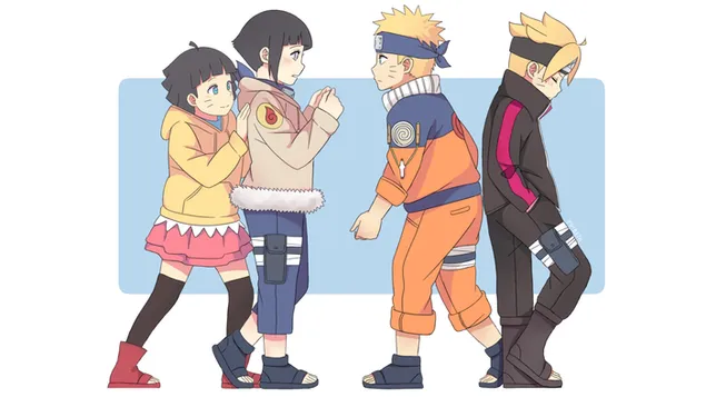 Himawari, Hinata, Naruto y Boruto descargar