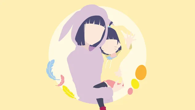 Hinata & Himawari（极简主义） 4K 壁纸