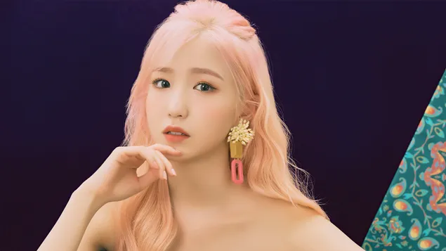 Hitomi dalam 'Bloom*Iz' MV Shoot (2020) daripada IZ*ONE [Kugiran K-Pop] 4K kertas dinding