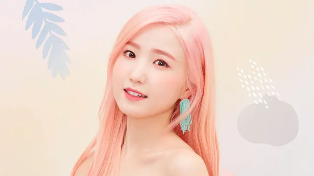 Hitomi dalam 'Bloom*Iz' MV Shoot [2020] daripada IZ*ONE (Kugiran K-Pop) 4K kertas dinding