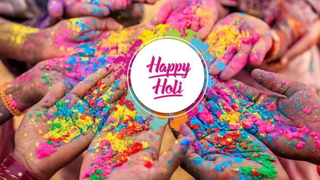Holi en gammel indisk religiøs festival for evig kjærlighet 4K bakgrunn