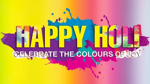 Holi feirer vårens ankomst, slutten av vinteren, blomstringen av kjærlighet 4K bakgrunn