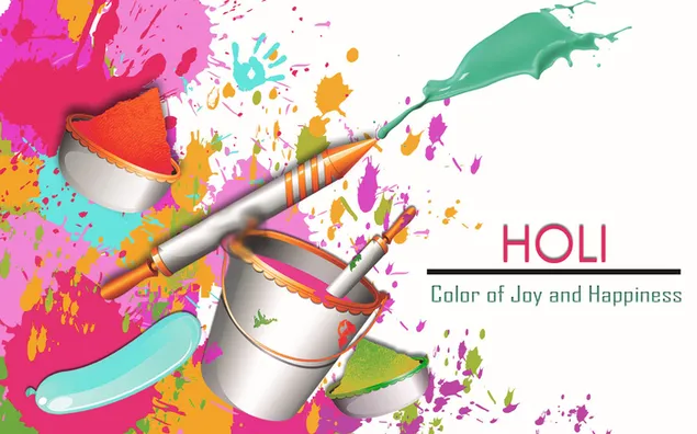 Holi - Farve af glæde og lykke HD tapet