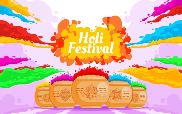 Holi festival [Happy Holi] 2K tapet