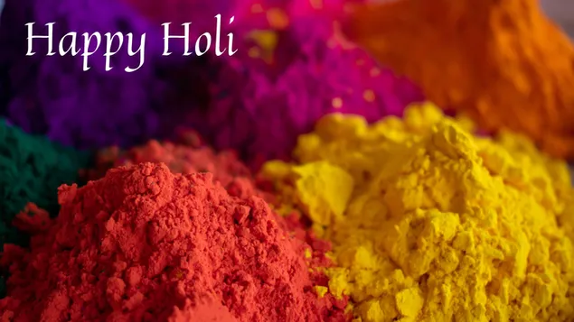 Holi Festival, pulvere i forskellige farver 4K tapet