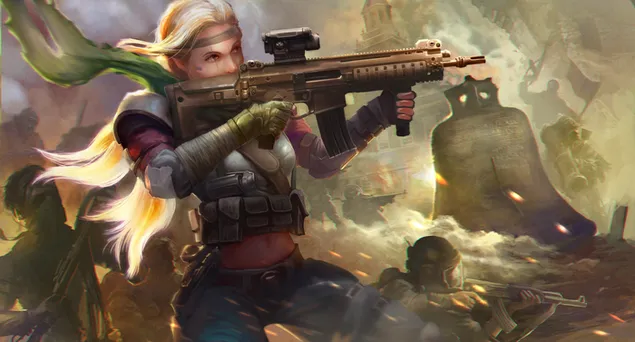 ホームフロント：革命-女性狙撃兵 4K 壁紙