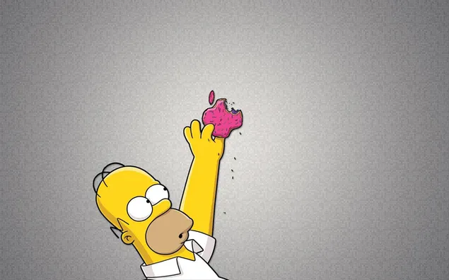 homer simpson ja apple-logo lataa