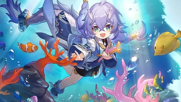 honkai: anime meedchen am star rail aquarium eroflueden
