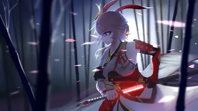 Honkai : On The Bamboo Forest With Her Sword 