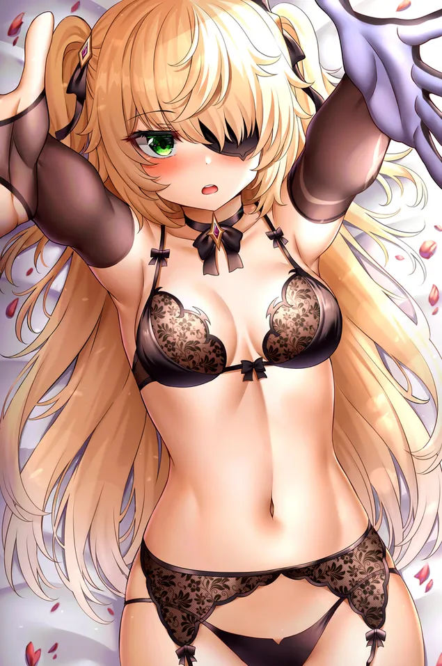 ילדת אנימה חמה לבד פישל | השפעת גנשין 2K טפט