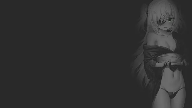 goryachaya anime devushka fishl i temnyy fon | genshin impakt skachat'