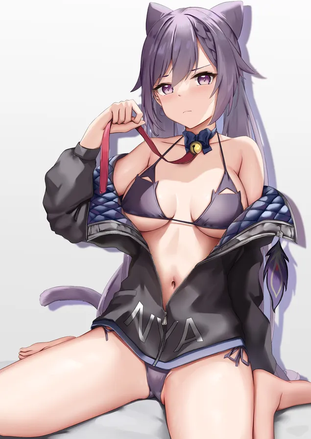 Garota gostosa de anime | Keqing (Impacto Ganshin) 2K papel de parede