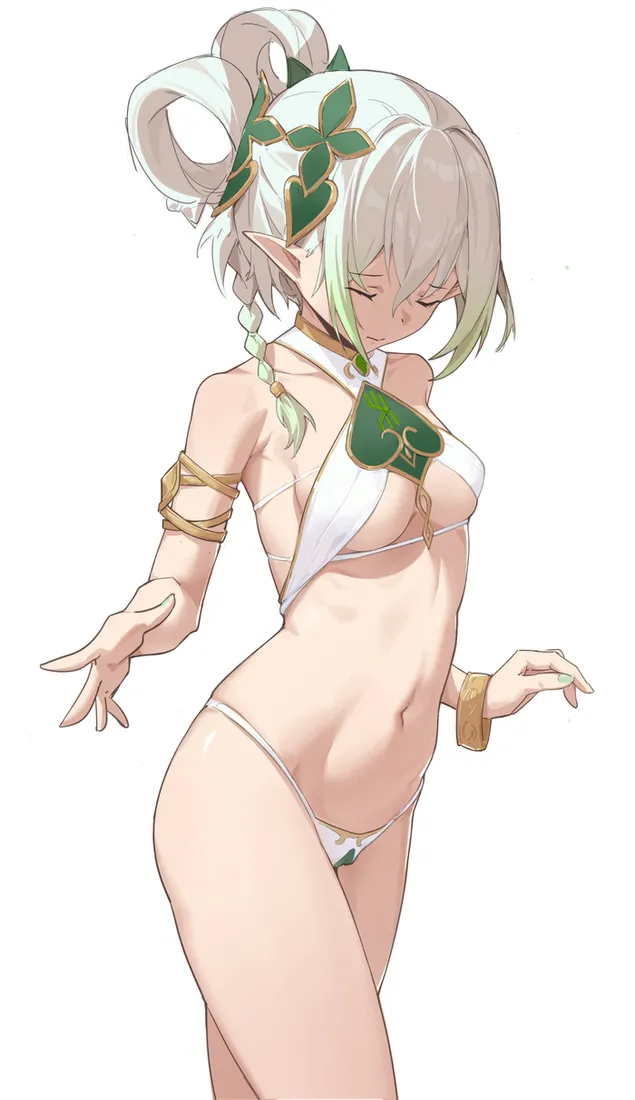 هوت انمي بنت ناهدة | تأثير جينشين 2K خلفية