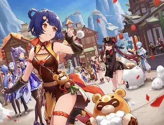 寒冷季節的熱動漫女孩| 甘信衝擊 4K 壁紙