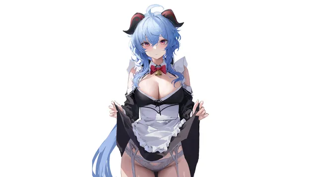Hot anime Maid Ganyu | Genshin Impact  2K wallpaper