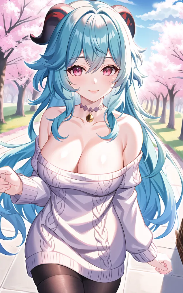 热美丽的动漫女孩甘雨| 甘信冲击 2K 壁纸