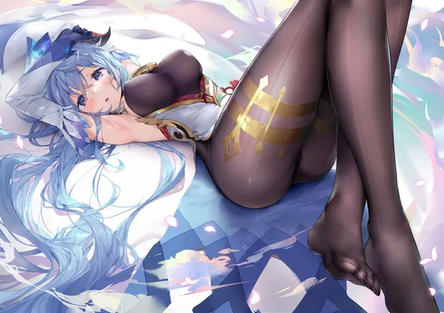 calda e bella ragazza anime ganyu (genshin impact) scarica