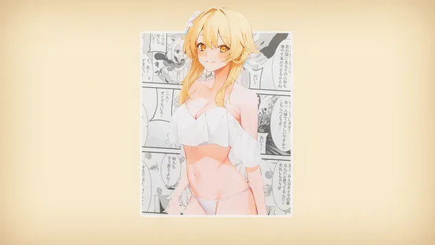 kuum blond tudruk lumine & genshin koomiks taga | genshini moju allalaadimine