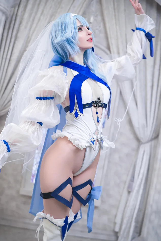 fille animee aux cheveux bleus chauds eula | impact genshin telechargement