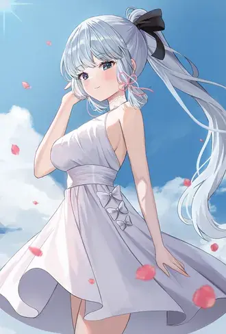 Hot Kamisato Ayaka et sa belle robe | Impact de Ganshin 2K fond d'écran