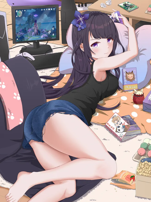 Raiden Shogun ขี้เกียจร้อน | ผลกระทบกันชิน 4K วอลเปเปอร์