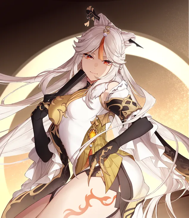 Ningguang calent | Genshin Impact 2K fons de pantalla