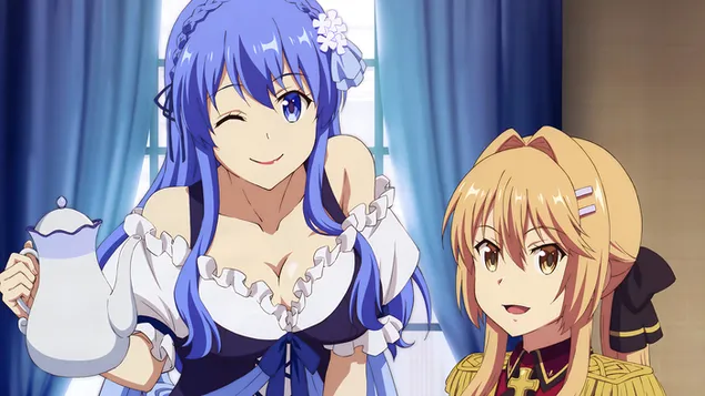 현실주의 영웅이 왕국을 재건하는 방법 - Juna Doma & Liscia Elfrieden 4K 배경화면