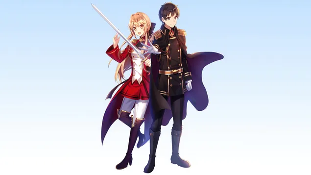 현실주의 영웅이 왕국을 재건하는 방법 | 리시아 엘프리덴 & 소마 카즈야 8K 배경화면