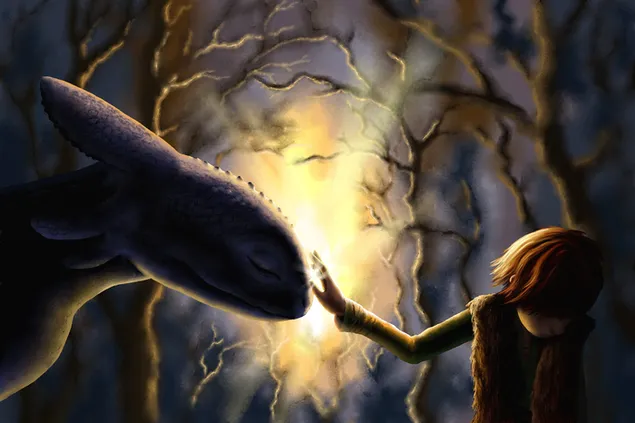 Ταπετσαρία Πώς να εκπαιδεύσετε την ταινία του δράκου σας 2K