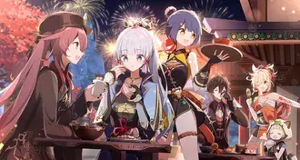 胡濤和朋友在餐廳邊看煙花邊吃晚飯 | 甘信衝擊 2K 壁紙