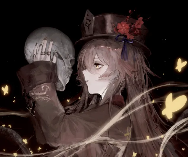 hu tao a koponyat tartja a kezeben | genshin impact letoltes