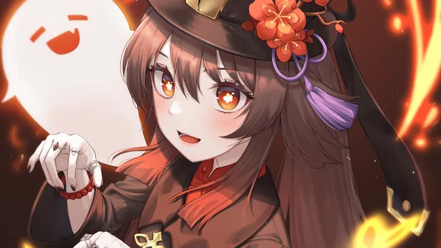 'Hu Tao' laat die lewendes pasop | Genshin Impact (aanlyn videospeletjie) 4K muurpapier