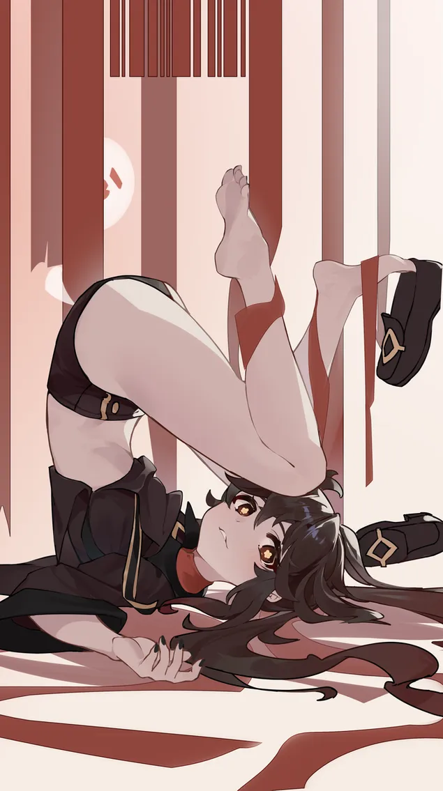 Tapeta Obrácená póza Hu Taa | Genshinův dopad 2K