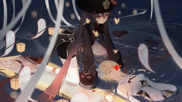 Hu Tao พยายามแก้ไข Lumine | เก็นชิน อิมแพ็ค 4K วอลเปเปอร์